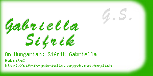 gabriella sifrik business card